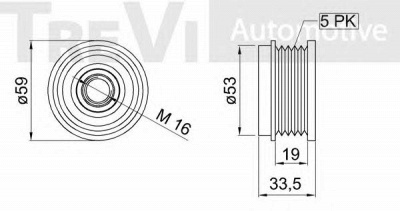 TREVI AUTOMOTIVE ap1198 -  Механизм свободного хода генератора